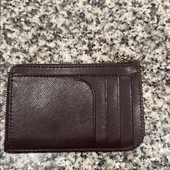 Kate Spade Deep Burgandy Leather Keychain Pouch - Picture 2 of 3